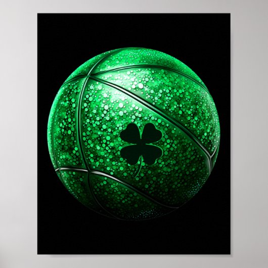 Bysketbyll Shamrock Lucky Clover Irish St Patrick' Poster (Voorkant)