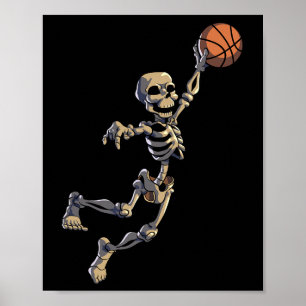 Bysketbyll Skeleton Halloween Mannen Boys Bysketby Poster