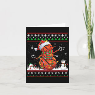 Bysketbyll Sneeuwman Kerstmis Pyjama Lelijke T-shi Kaart