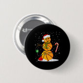 Bysketbyll Snowman Leuke Kerst Pyjama Matching Ronde Button 5,7 Cm (Voorkant /achterkant)