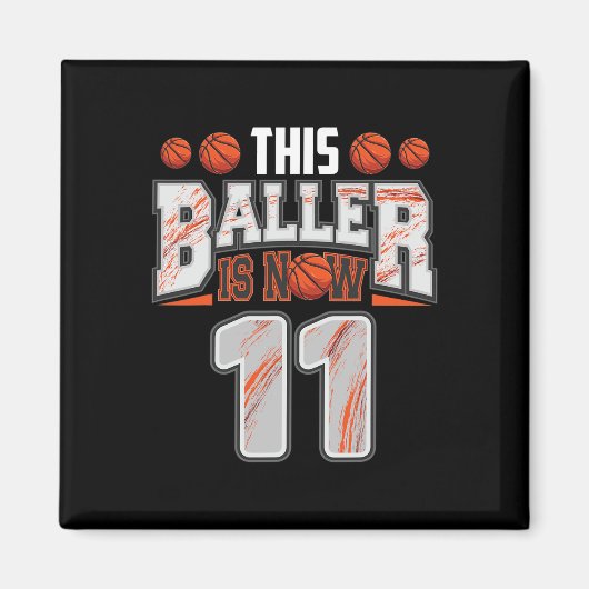 Bysketbyll Speler 11 jaar oude jongen Bysketbyll 1 Magneet (Voorkant)