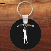 Bysketbyll Speler Actieve Schutter Bysketbyll Love Sleutelhanger (Voorkant)
