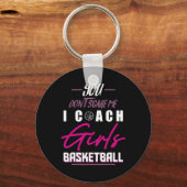 Bysketbyll Speler Coach Team Fun Byller Meisje Tra Sleutelhanger (Voorkant)