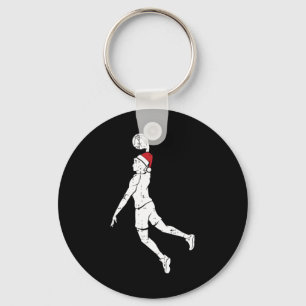 Bysketbyll Speler Dunk Kerst Pyjama Cool Sport Sleutelhanger