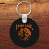 Bysketbyll Speler Dunk Sport Coach Spel Team Hof Sleutelhanger (Voorkant)