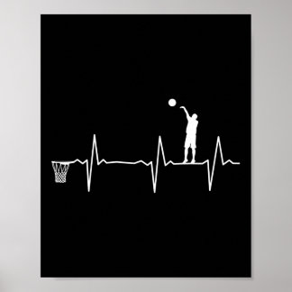Bysketbyll Speler Ekg Heartline Bysketbyll Heartli Poster