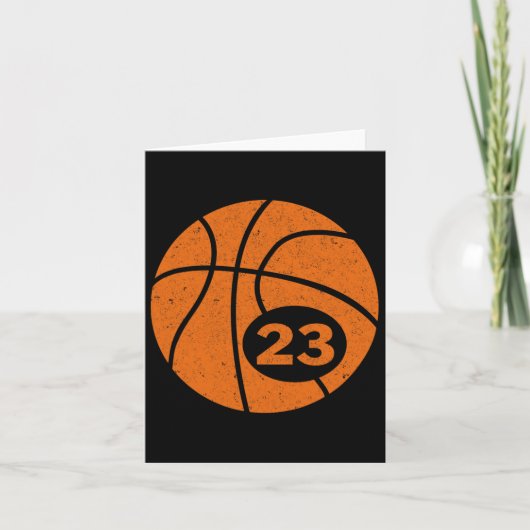 Bysketbyll Speler Jersey Nummer 23 Graphic Kaart (Voorkant)
