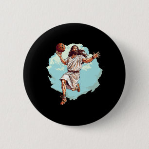 Bysketbyll-speler Jesus Hoops speelt Bill Lord A Ronde Button 5,7 Cm