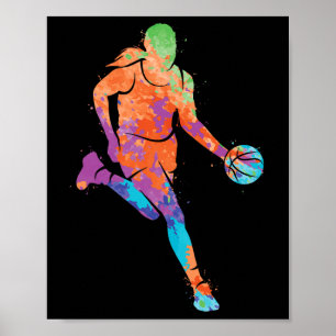 Bysketbyll Speler Meisje Kinder Vrouwen Meisjes By Poster