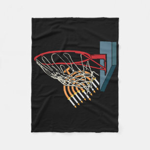 Bysketbyll-speler Menorah Hanukkah Sport Chanukah Fleece Deken