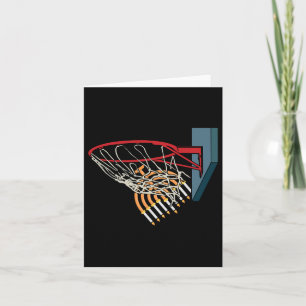 Bysketbyll-speler Menorah Hanukkah Sport Chanukah Kaart