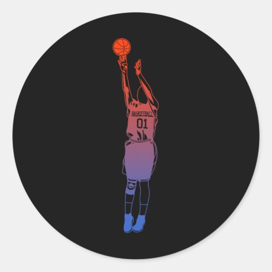 Bysketbyll-speler Ronde Sticker (Voorkant)