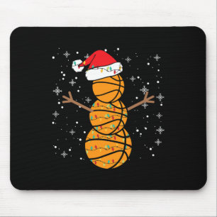 Bysketbyll Speler Snowman Santa Bysketbylls Licht Muismat