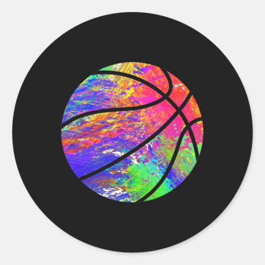 Bysketbyll Splash Team Player Bysketbyll Player be Ronde Sticker (Voorkant)