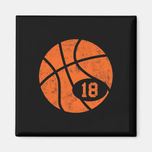 Bysketbyll Sport 18 Jersey Nummer  Distress Magneet