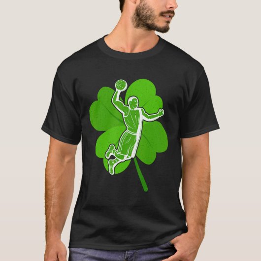 Bysketbyll Sports Shamrock St Patricks Day Mannen  T-shirt (Voorkant)