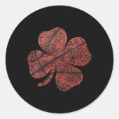 Bysketbyll St Patricks Day Boys Mannen Shamrock Ronde Sticker (Voorkant)