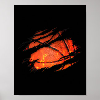 Bysketbyll Team Dunking Fan Dames Kinder Tieners Poster