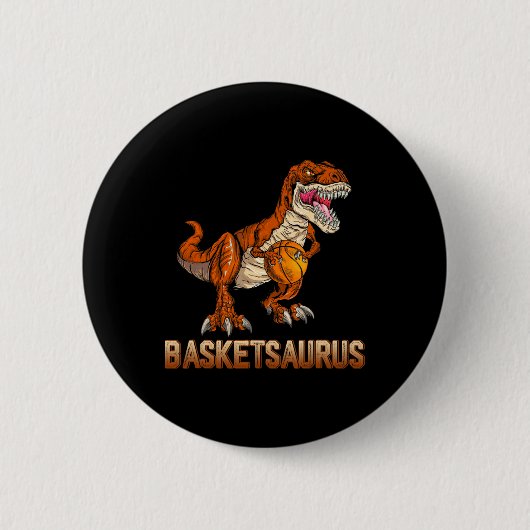 Bysketsaurus Dinosaur Byller T-rex Dino Spelen doo Ronde Button 5,7 Cm (Voorkant)