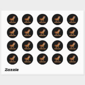 Bysketsaurus Dinosaur Byller T-rex Dino Spelen doo Ronde Sticker (Vel)