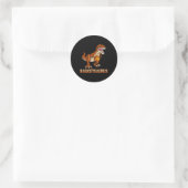 Bysketsaurus Dinosaur Byller T-rex Dino Spelen doo Ronde Sticker (Tas)