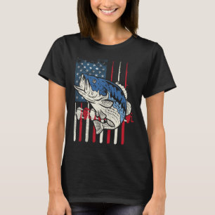 Byss Fish Us Amerikaanse Vlag Patriottische Vissen T-shirt