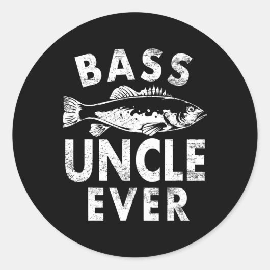 Byss Uncle Ever Fishing Gifts Uncle Father's Day  Ronde Sticker (Voorkant)