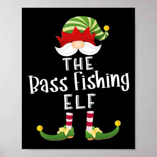 Byss Vis Elf Groep Kerst Grappige Pyjama Partij Poster (Voorkant)