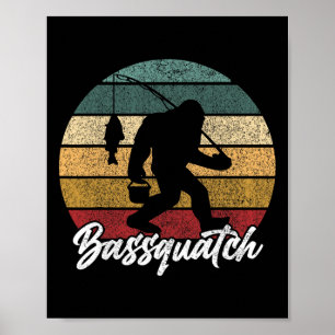 Byssquatch! Byss Visser Sasquatch Grappig Bigfoot Poster