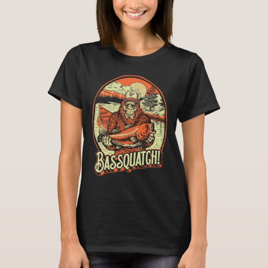 Byssquatch! Byss Visser Sasquatch Grappige Bigfoot T-shirt (Voorkant)