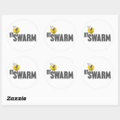 bySwarm stickers - wit (Vel)