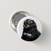 Byte bever speld ronde button 3,2 cm (Voorkant /achterkant)