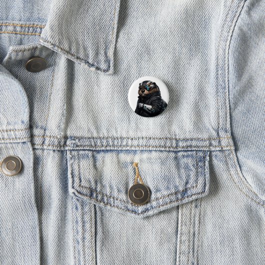 Byte bever speld ronde button 3,2 cm (In situ)