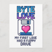 Byte Love: My first love had a floppy drive Briefkaart (Voorkant)