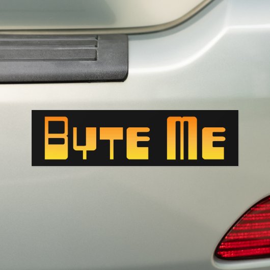 Byte me Bumpersticker (Op auto)