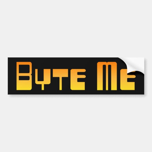 Byte me Bumpersticker (Voorkant)