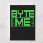 Byte Me Computer IT Tech Software Programmer Geek Kaart (Voorkant)