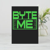 Byte Me Computer IT Tech Software Programmer Geek Kaart (Staand voorkant)