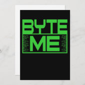 Byte Me Computer IT Tech Software Programmer Geek Kaart (Voorkant / Achterkant)