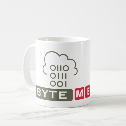 BYTE ME - PROGRAMMERING NERD KOFFIEMOK (Voorkant links)
