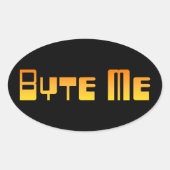 Byte Me-Sticker Ovale Sticker (Voorkant)