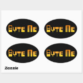 Byte Me-Sticker Ovale Sticker (Vel)