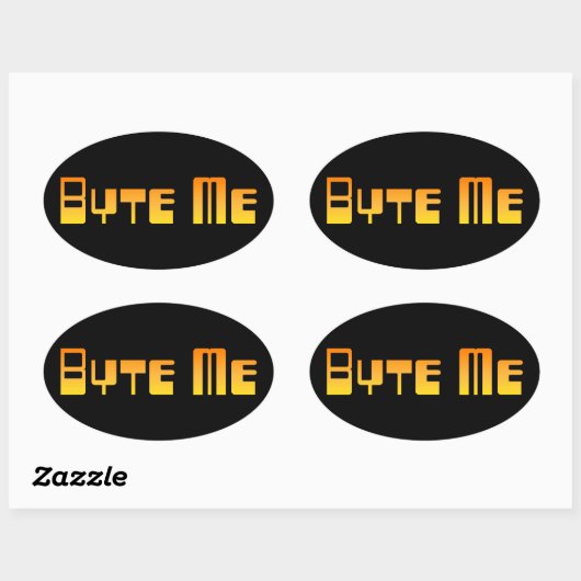Byte Me-Sticker Ovale Sticker (Vel)