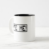 Byte Me Tweekleurige Koffiemok (Voorkant links)