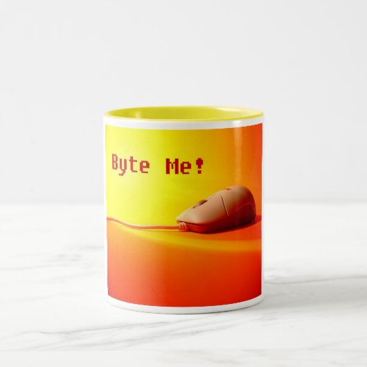 Byte Me Tweekleurige Koffiemok (Center)