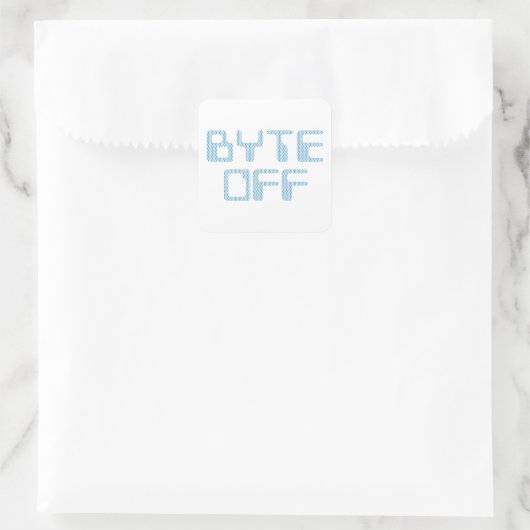 Byte off vierkante sticker (Tas)