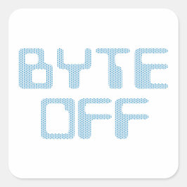 Byte off vierkante sticker