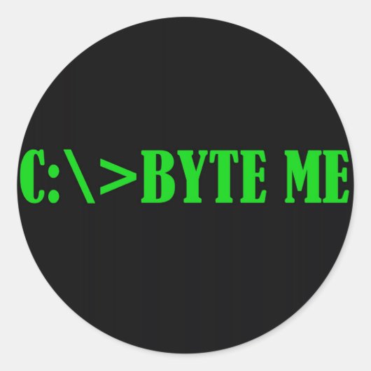 BYTEME.jpg Ronde Sticker (Voorkant)