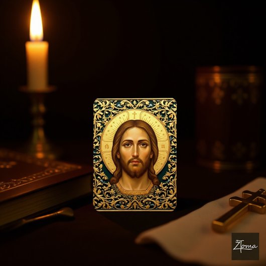Byzantijns Christus-icoon - Jezus Magneet
