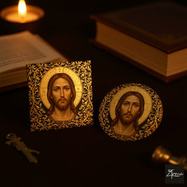 Byzantijns Christus-icoon - Jezus Magneet